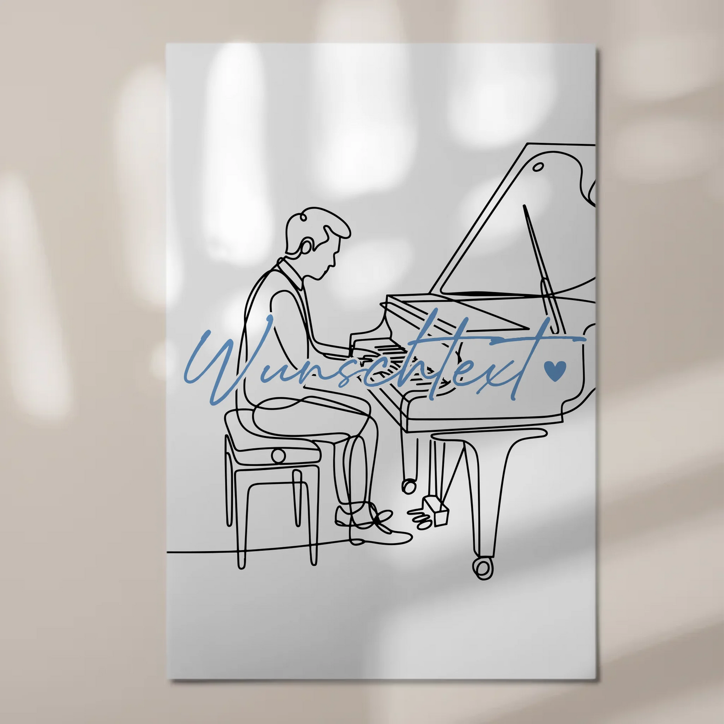 Lineart Fotoboard Magnetisch Personalisiert Klavier Geschenk Sohn & Bruder