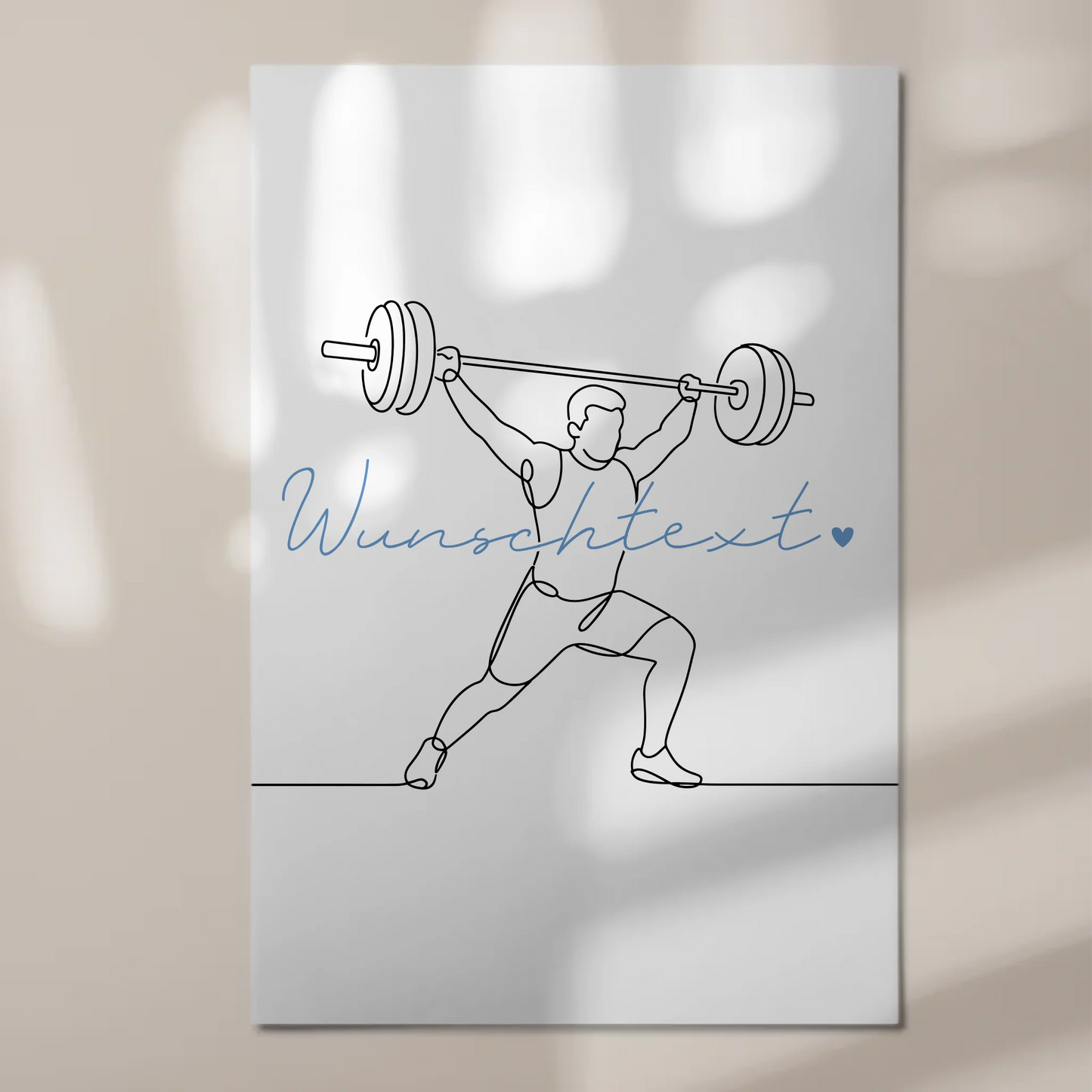 Personalisiertes Fotoboard Magnetisch Lineart Crossfit Geschenk Sohn & Bruder