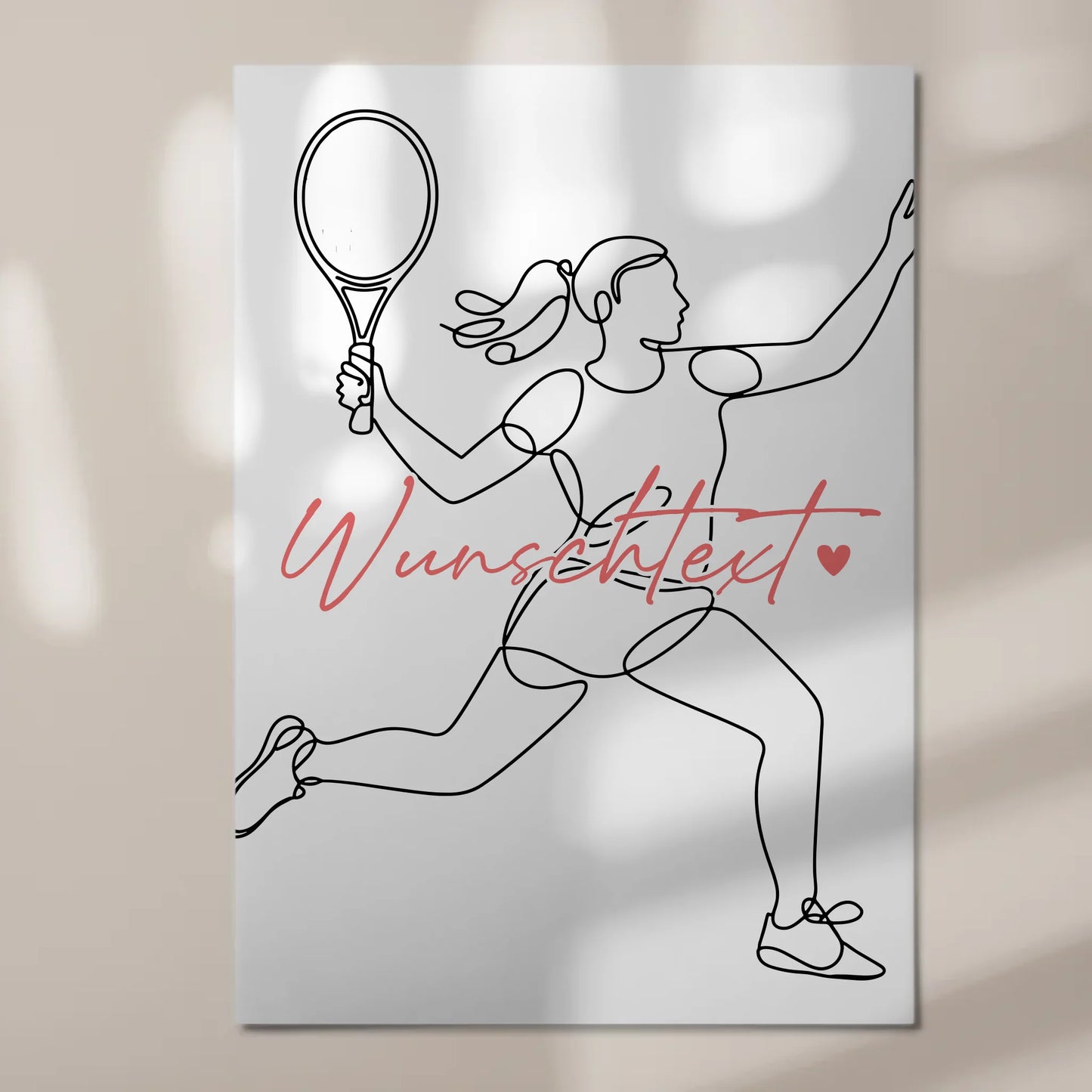 Personalisiertes Fotoboard Magnetisch Lineart Tennis Geschenk Tochter & Schwester 7