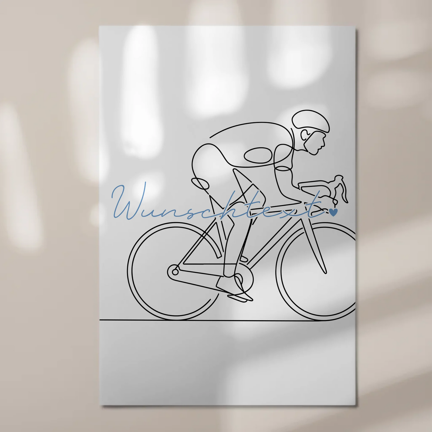 Personalisiertes Fotoboard Magnetisch Lineart Rennradfahren Geschenk Sohn & Bruder