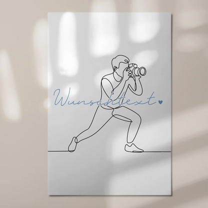 Lineart Fotoboard Magnet Wandbild Fotografie Geschenk Sohn & Bruder