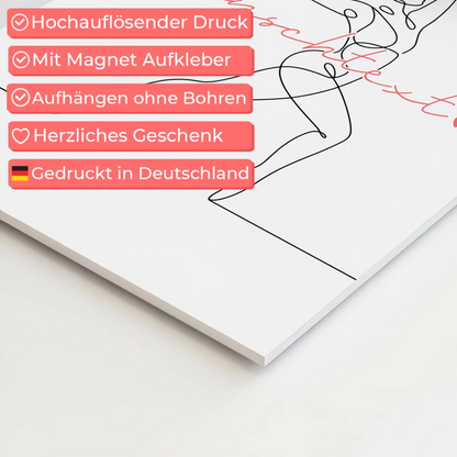 Lineart Fotoboard Magnet Wandbild Tanzsport Geschenk Tochter & Schwester 10