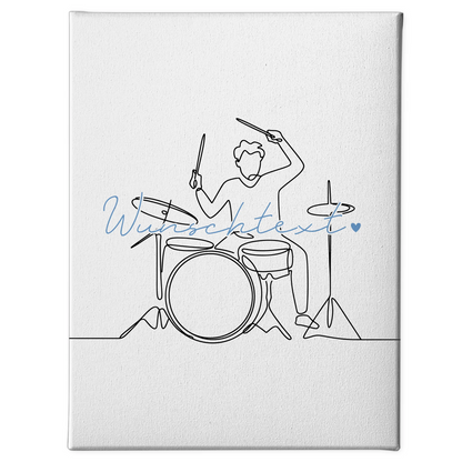 Lineart Leinwand Personalisiert Schlagzeug Geschenk Sohn & Bruder 1