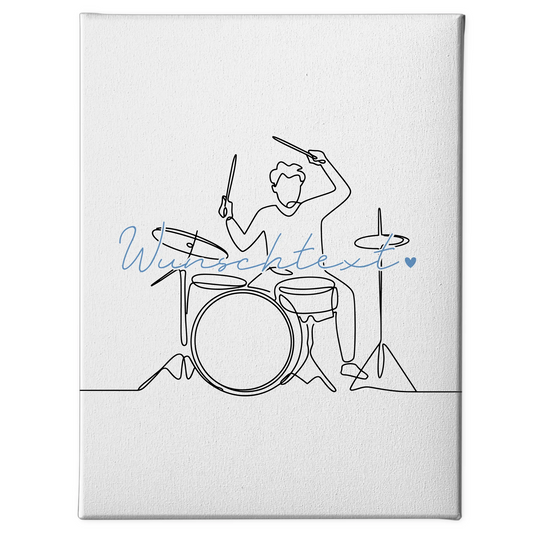 Lineart Leinwand Personalisiert Schlagzeug Geschenk Sohn & Bruder 1