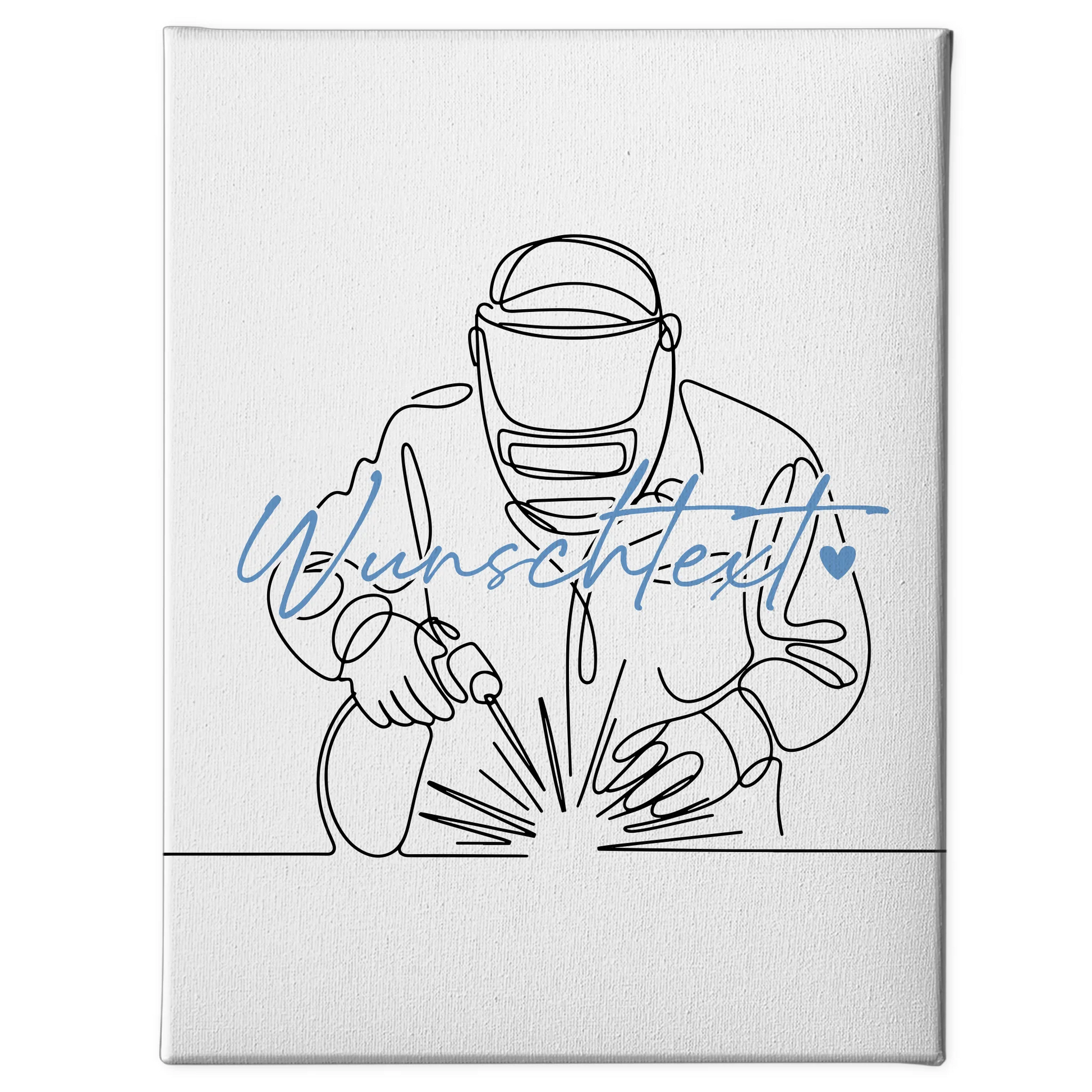 Lineart Leinwand Schweißer Geschenk Sohn & Bruder 1