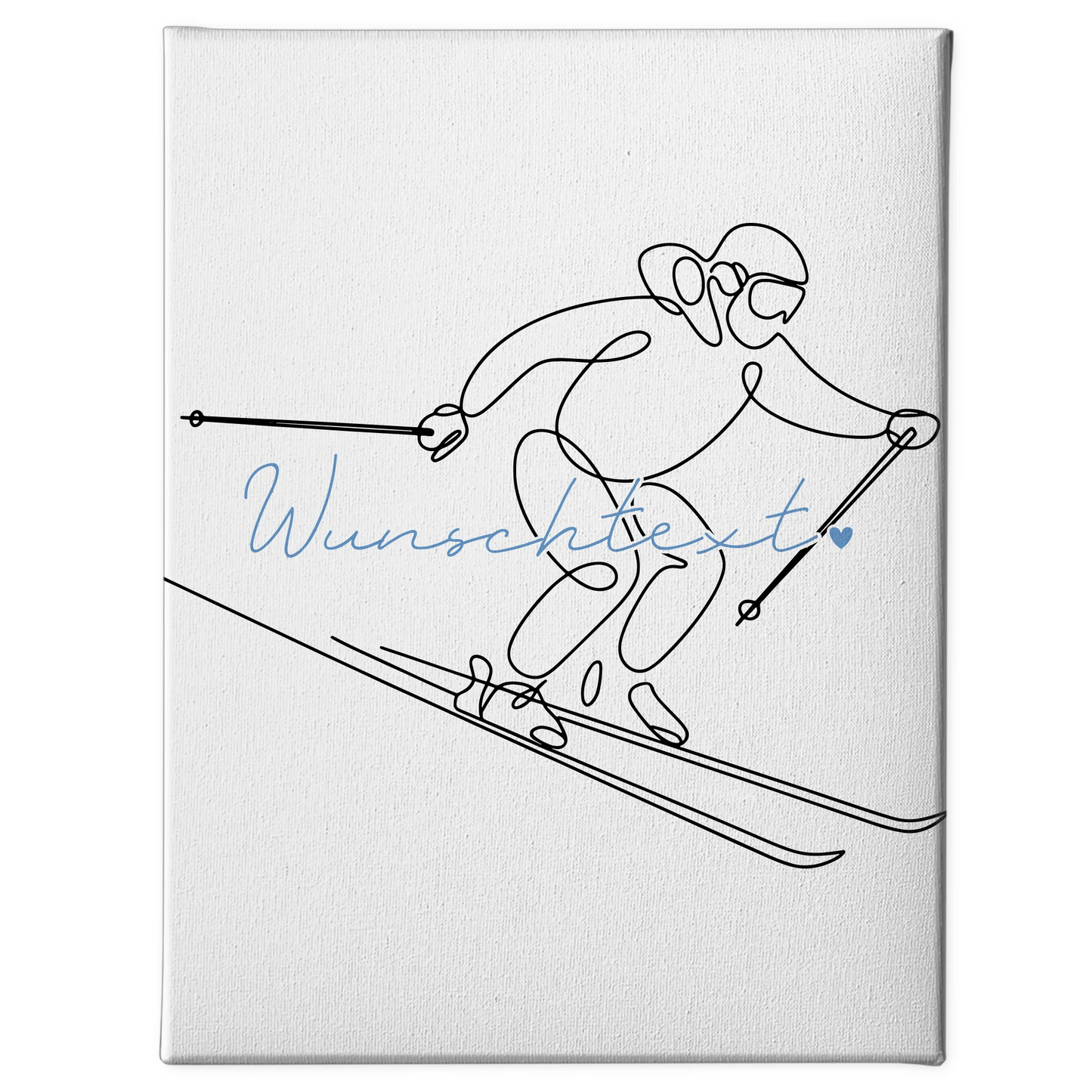 Personalisierte Leinwand Lineart Skifahren Geschenk Sohn & Bruder 1