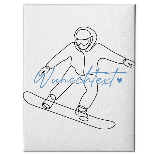 Lineart Leinwand Personalisiert Snowboarden Geschenk Sohn & Bruder 1