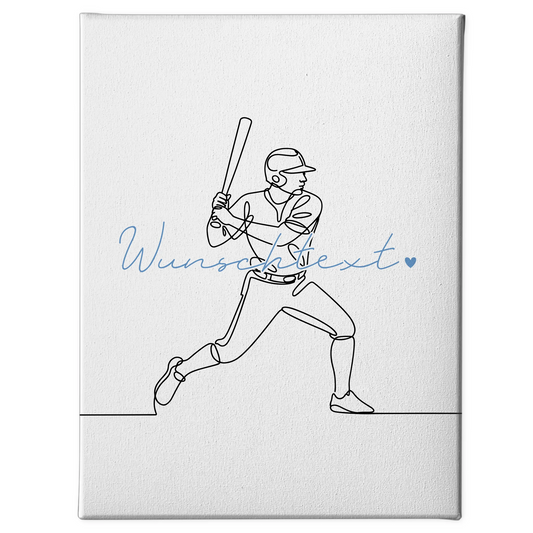 Lineart Leinwand Softball Geschenk Sohn & Bruder 1
