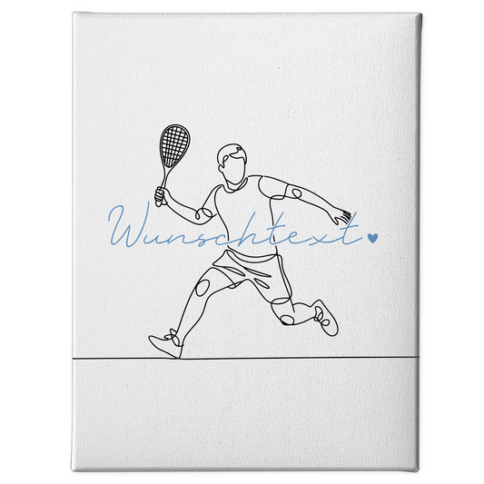 Lineart Leinwand Personalisiert Squash Geschenk Sohn & Bruder 1