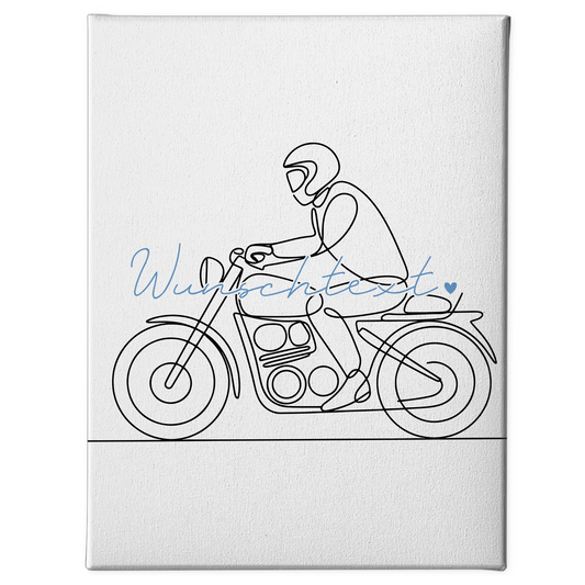 Lineart Leinwand Motorradfahren Geschenk Sohn & Bruder 1