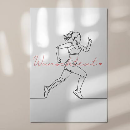 Personalisiertes Fotoboard Magnetisch Lineart Ultramarathon Geschenk Tochter & Schwester
