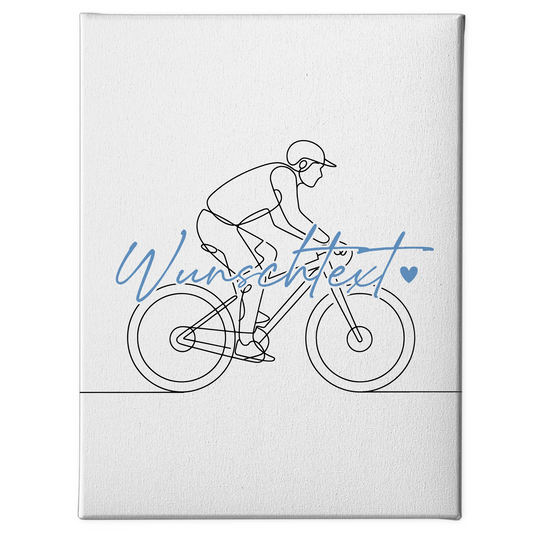 Personalisierte Leinwand Lineart Mountainbiken Geschenk Sohn & Bruder 1