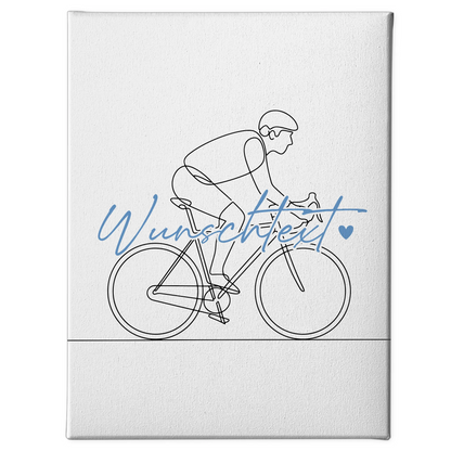 Lineart Leinwand Radfahren Geschenk Sohn & Bruder 1