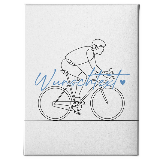 Lineart Leinwand Radfahren Geschenk Sohn & Bruder 1