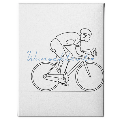 Personalisierte Leinwand Lineart Rennradfahren Geschenk Sohn & Bruder 1