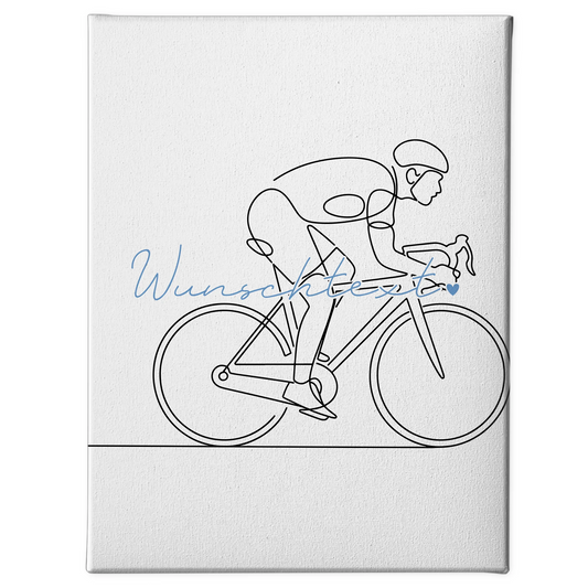 Personalisierte Leinwand Lineart Rennradfahren Geschenk Sohn & Bruder 1