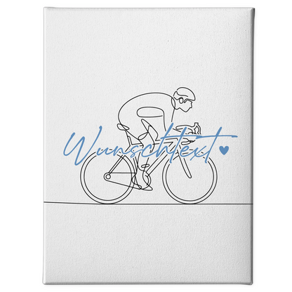 Lineart Leinwand Personalisiert Rennradfahren Geschenk Sohn & Bruder 1