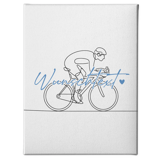 Lineart Leinwand Personalisiert Rennradfahren Geschenk Sohn & Bruder 1