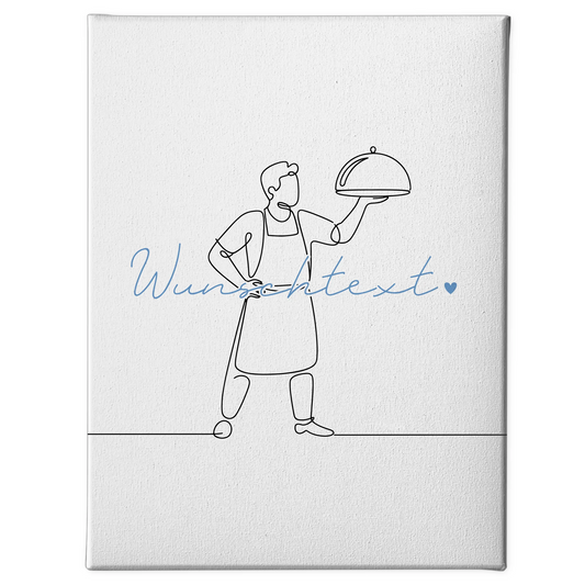 Lineart Leinwand Restaurantfachmann Geschenk Sohn & Bruder 1