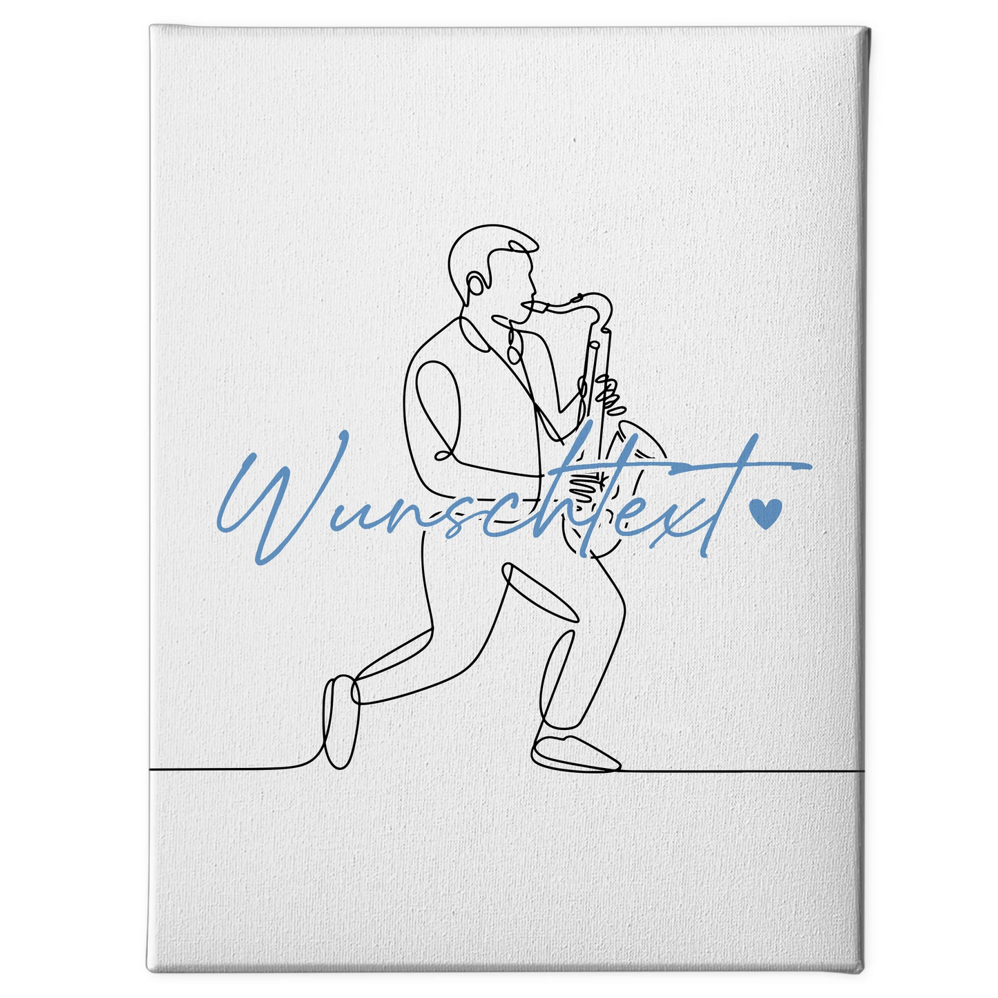 Personalisierte Leinwand Lineart Saxophon Geschenk Sohn & Bruder 1