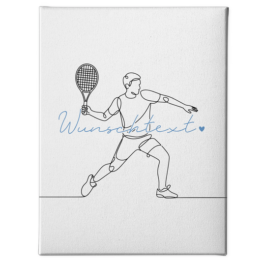Personalisierte Leinwand Lineart Tennis Geschenk Sohn & Bruder 1
