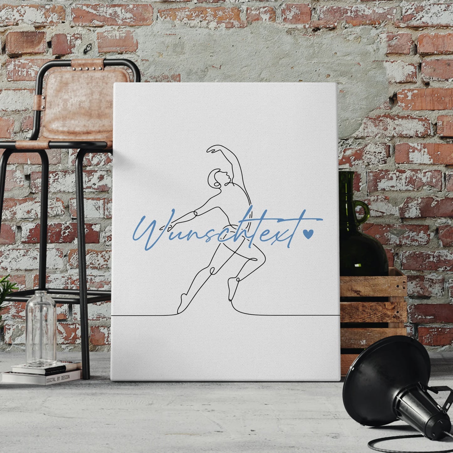 Lineart Leinwand Tanzen Geschenk Sohn & Bruder 4