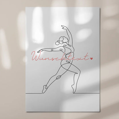 Lineart Fotoboard Magnet Wandbild Tanzsport Geschenk Tochter & Schwester
