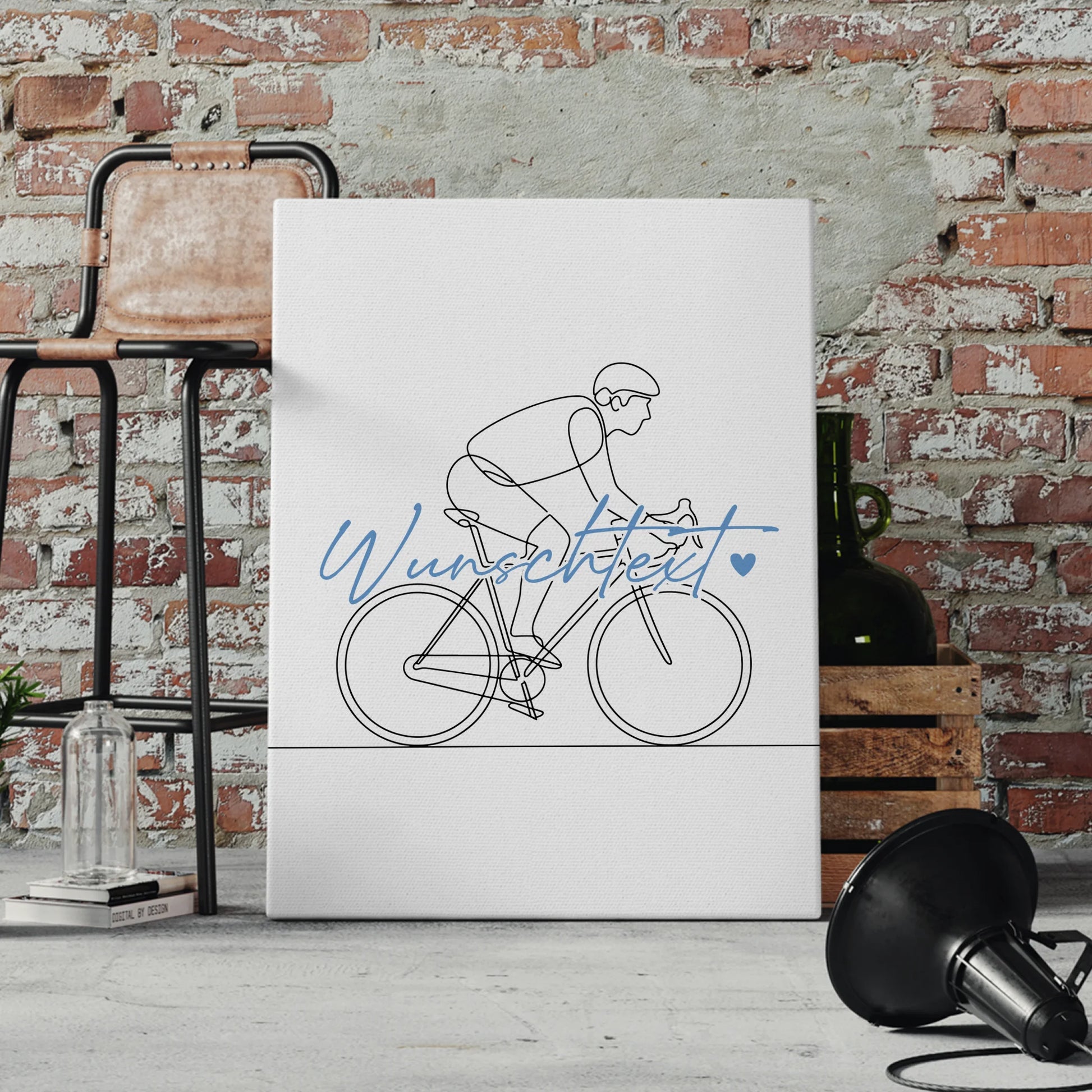 Lineart Leinwand Radfahren Geschenk Sohn & Bruder 4