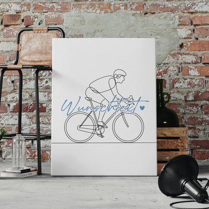 Lineart Leinwand Radfahren Geschenk Sohn & Bruder 4