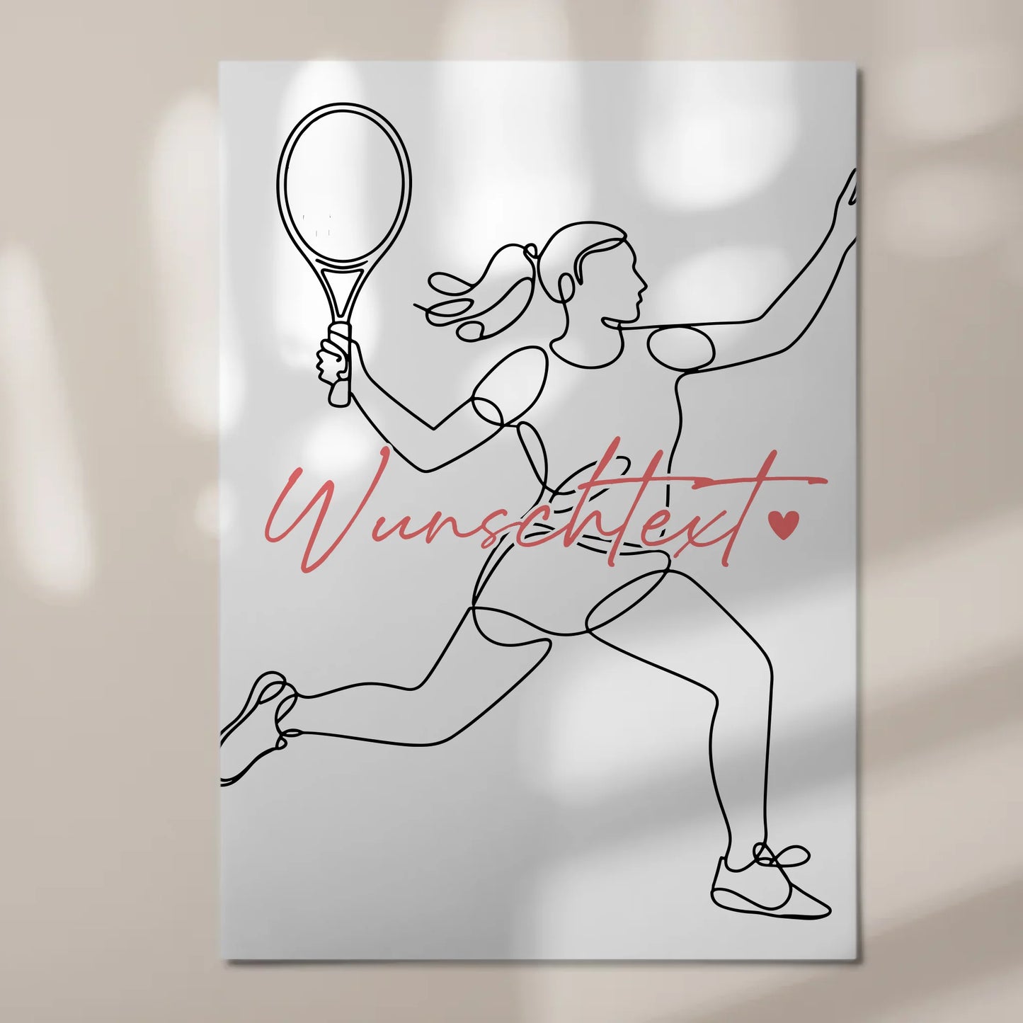 Personalisiertes Fotoboard Magnetisch Lineart Tennis Geschenk Tochter & Schwester