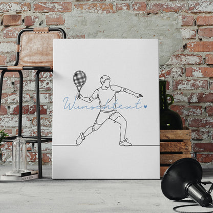 Personalisierte Leinwand Lineart Tennis Geschenk Sohn & Bruder 4