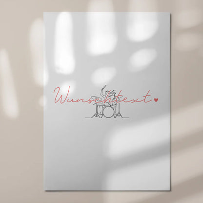 Lineart Fotoboard Magnetisch Personalisiert Schlagzeug Geschenk Tochter & Schwester