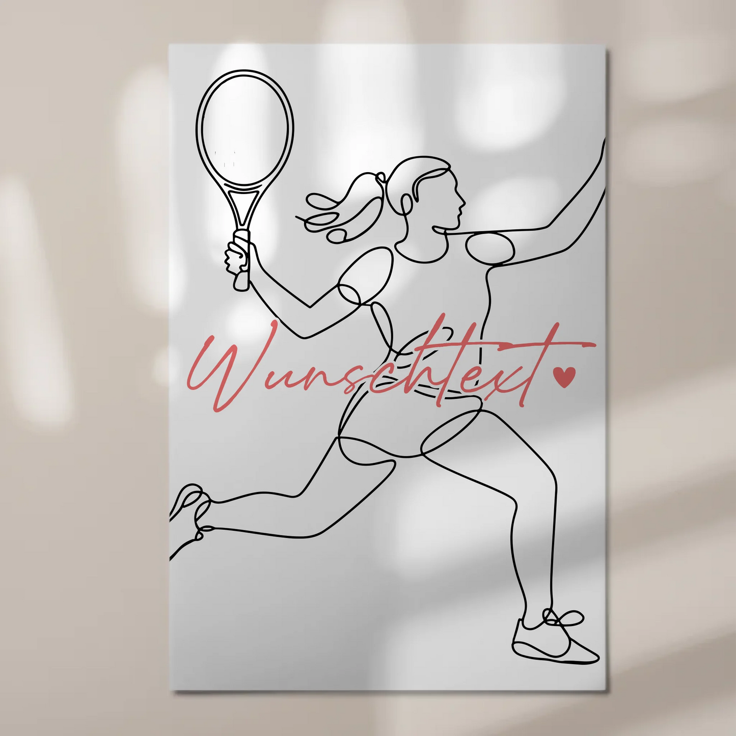 Personalisiertes Fotoboard Magnetisch Lineart Tennis Geschenk Tochter & Schwester