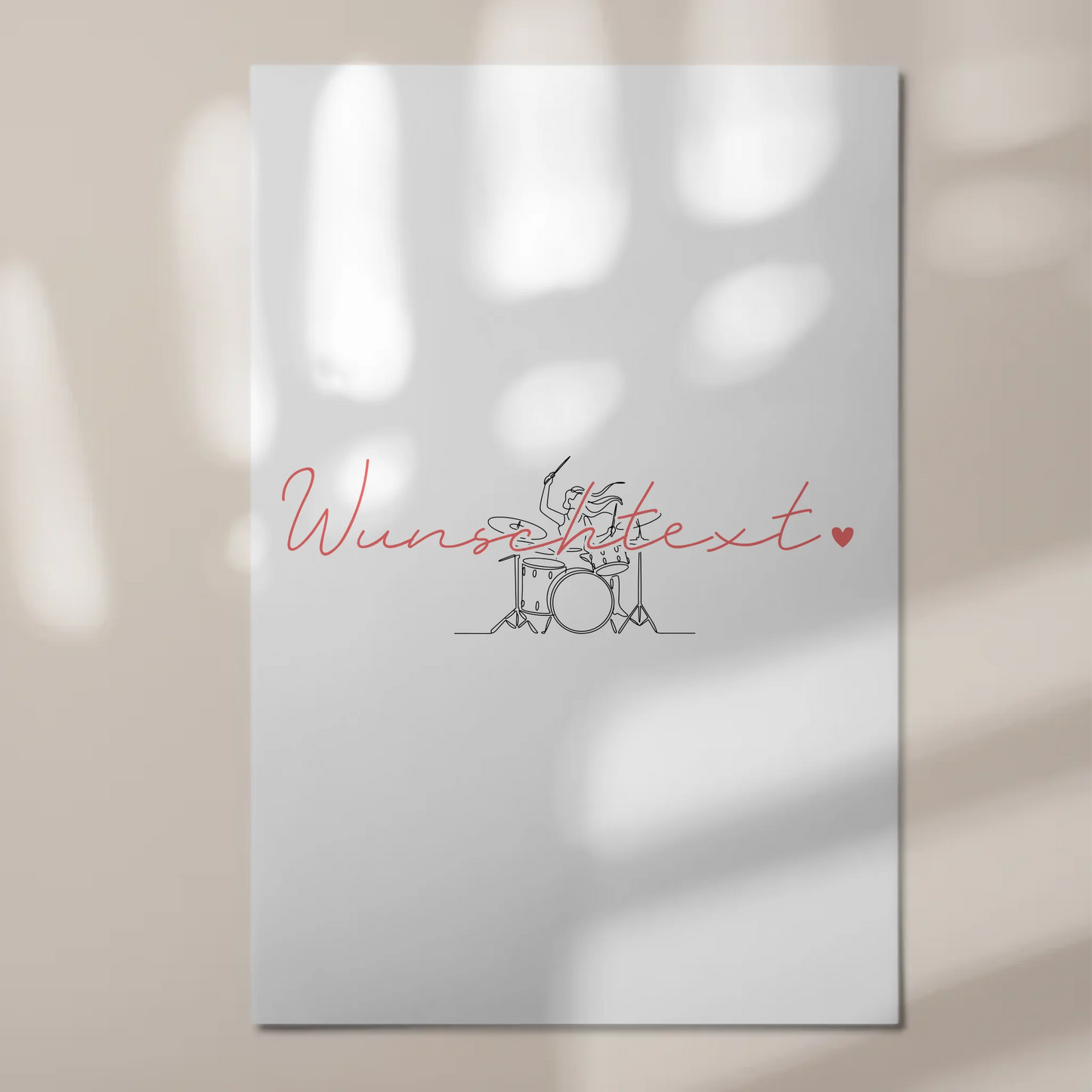 Lineart Fotoboard Magnetisch Personalisiert Schlagzeug Geschenk Tochter & Schwester