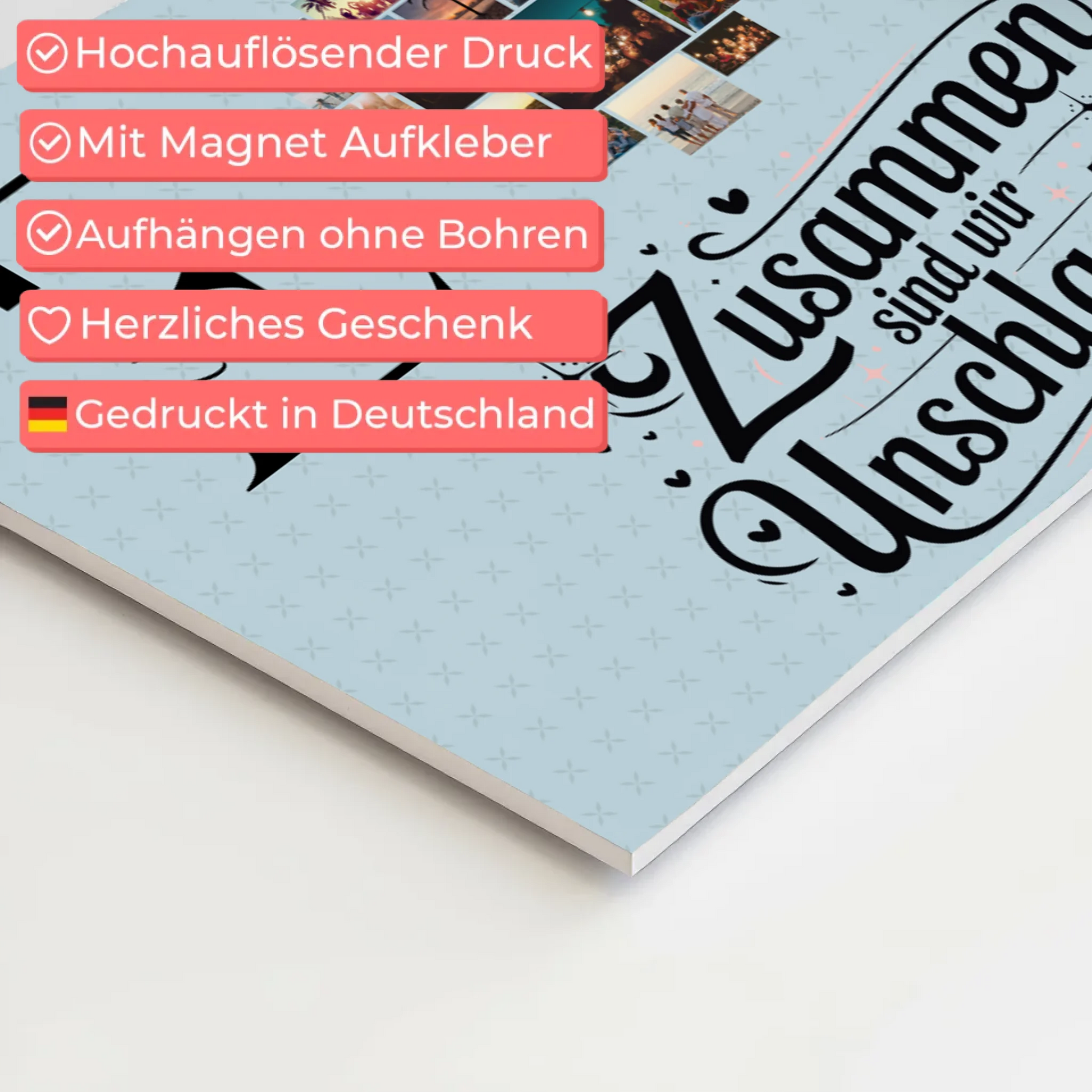 Magnet Fotoboard Geschenk Personalisiert mit Fotos Initialien und Namen Personalisiert 4