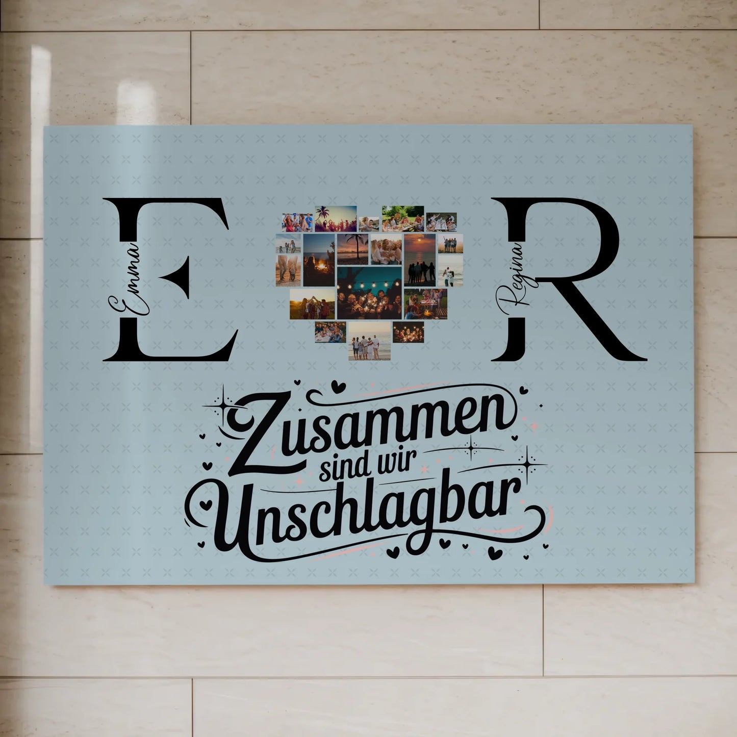 Magnet Fotoboard Geschenk Personalisiert mit Fotos Initialien und Namen Personalisiert 7