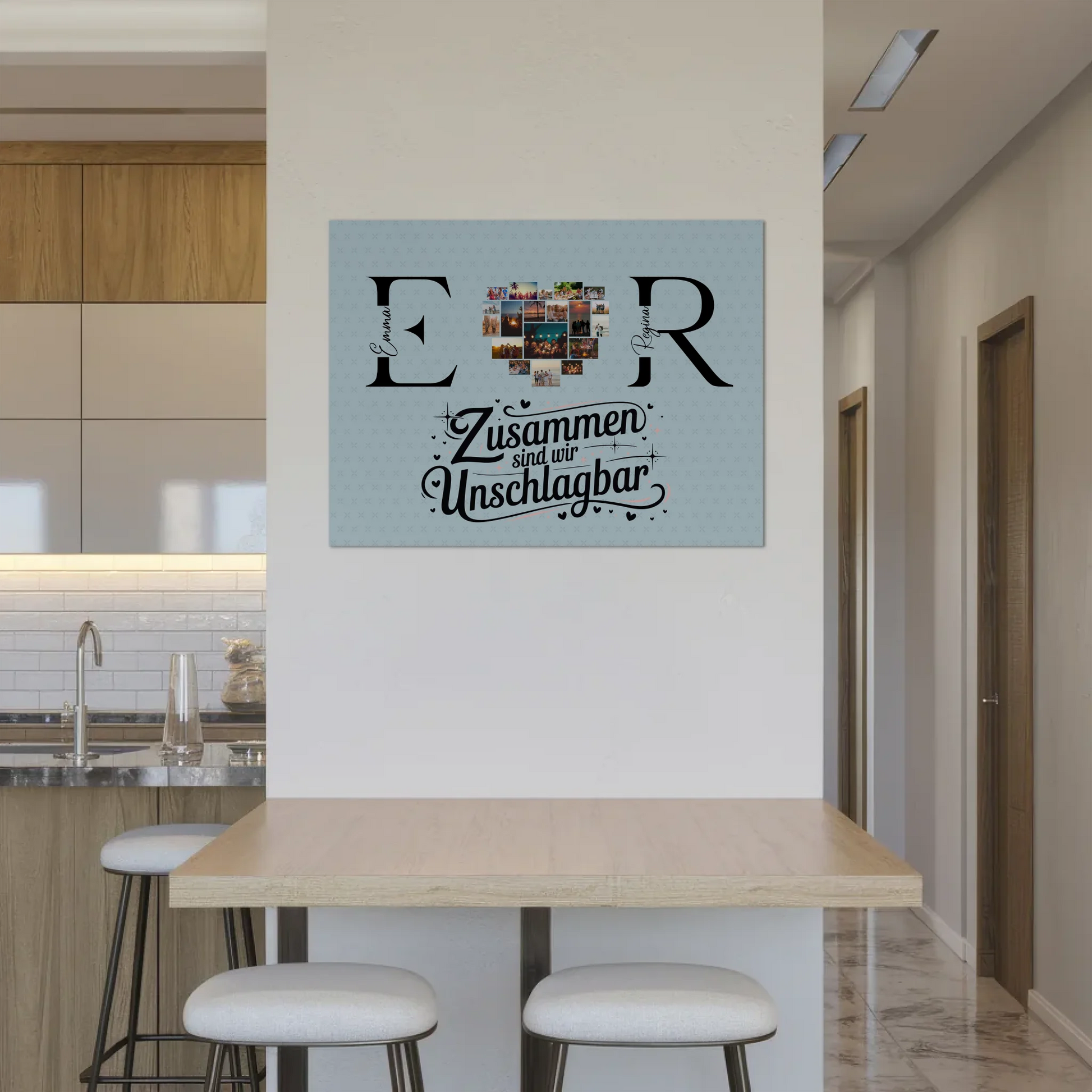 Magnet Fotoboard Geschenk Personalisiert mit Fotos Initialien und Namen Personalisiert 8