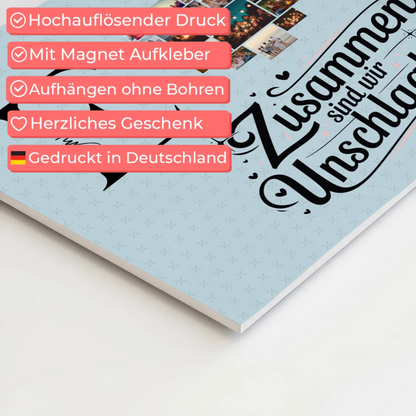 Magnet Fotoboard Geschenk Personalisiert mit Fotos Initialien und Namen Personalisiert 10
