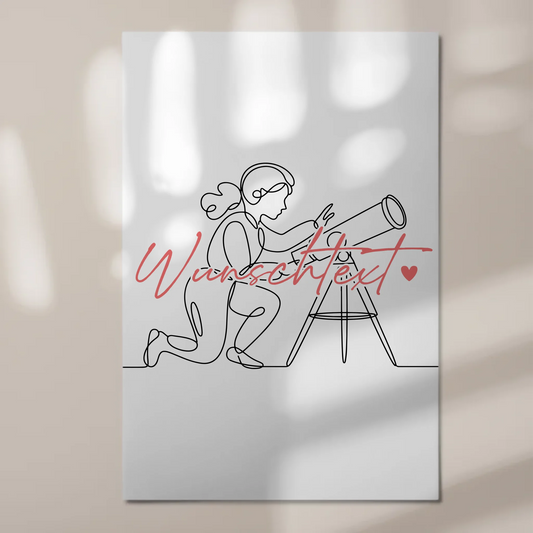 Lineart Fotoboard Magnetisch Personalisiert Astronomie Geschenk Tochter & Schwester 1