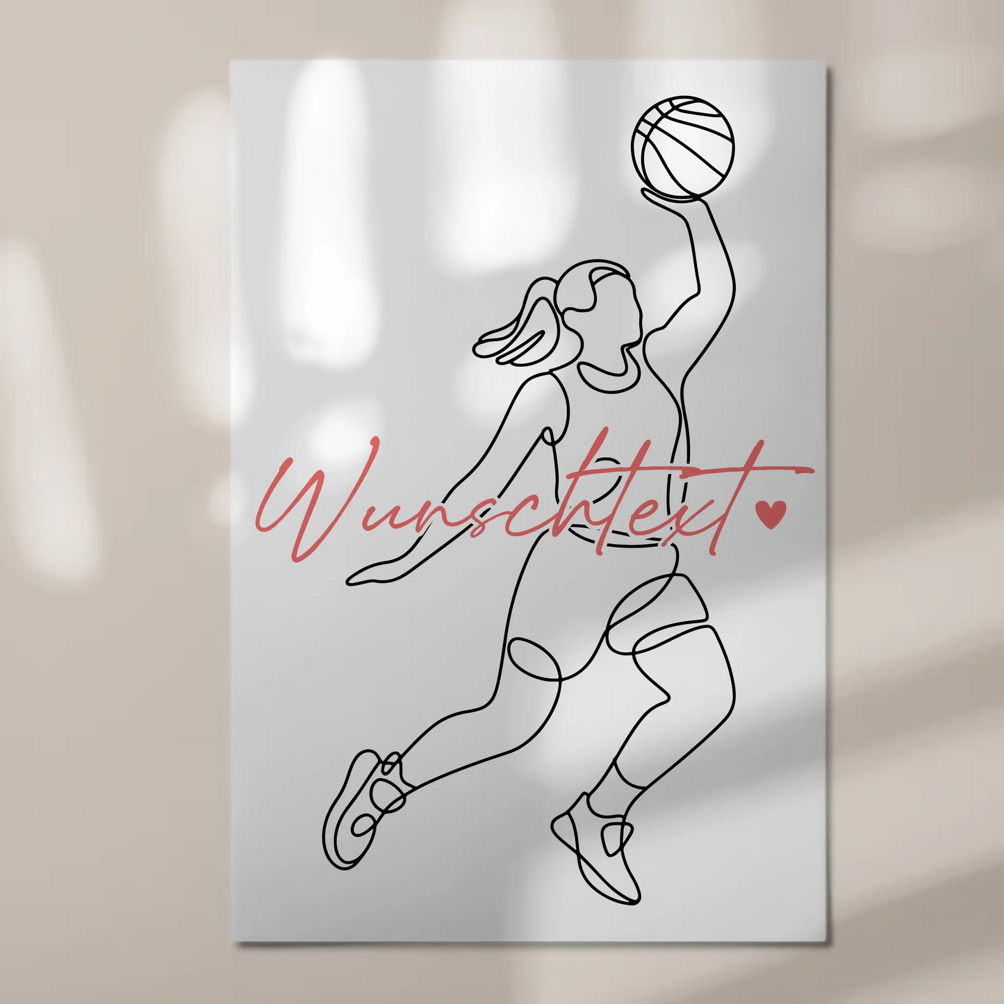 Lineart Fotoboard Magnetisch Personalisiert Basketball Geschenk Tochter & Schwester 1
