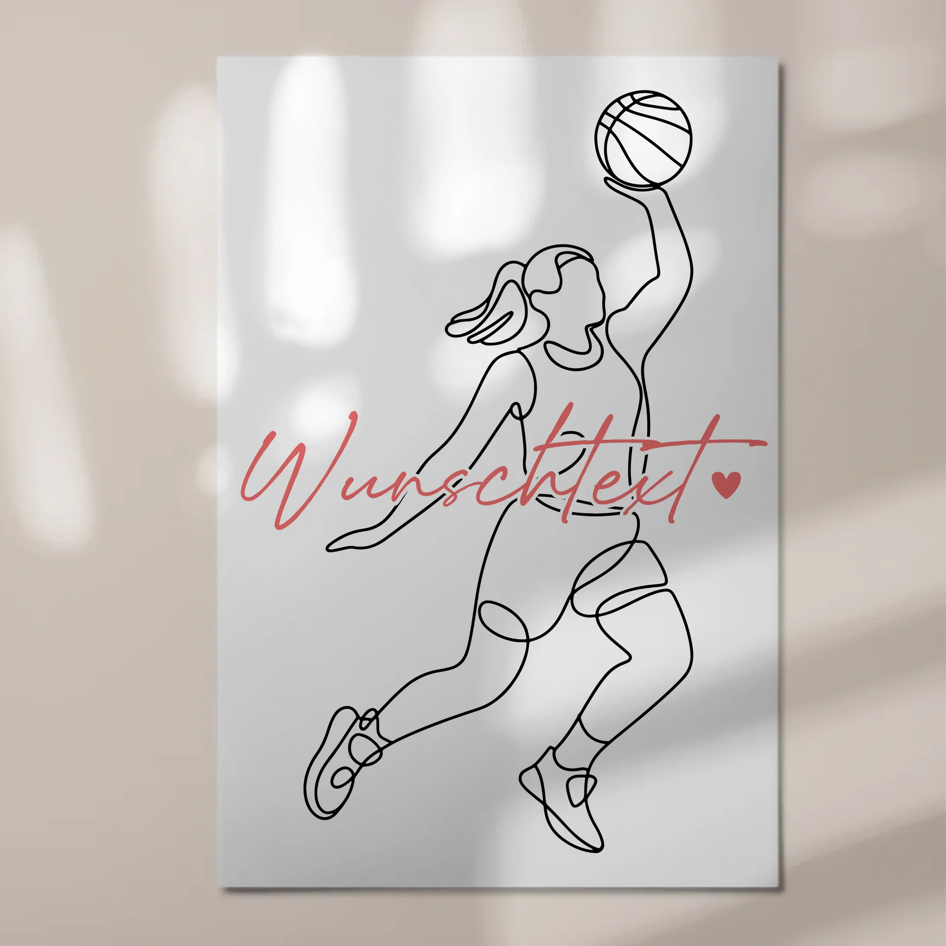 Lineart Fotoboard Magnetisch Personalisiert Basketball Geschenk Tochter & Schwester 1