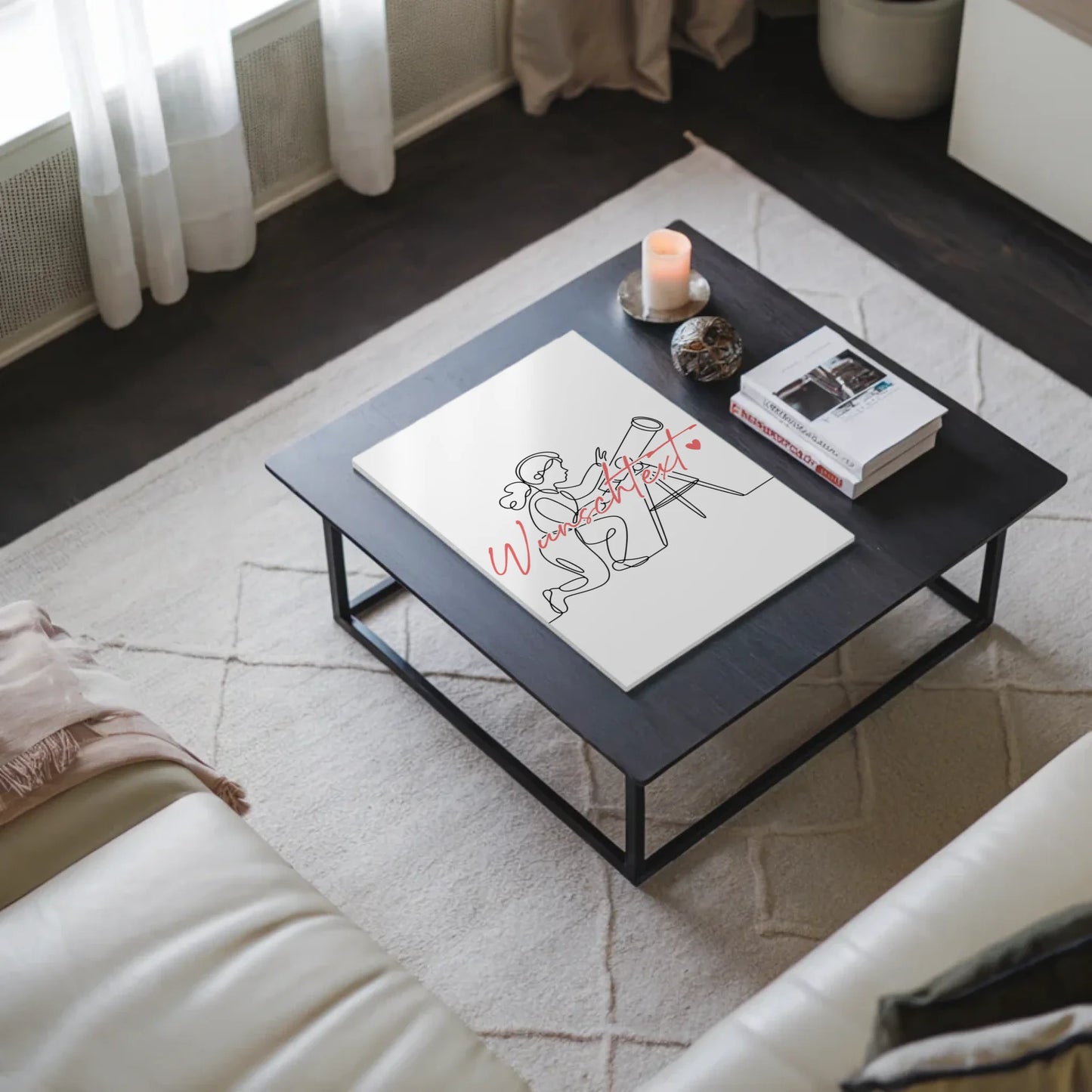 Lineart Fotoboard Magnetisch Personalisiert Astronomie Geschenk Tochter & Schwester 3