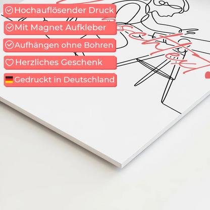 Lineart Fotoboard Magnetisch Personalisiert Astronomie Geschenk Tochter & Schwester 4