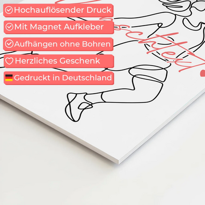 Lineart Fotoboard Magnetisch Personalisiert Basketball Geschenk Tochter & Schwester 4