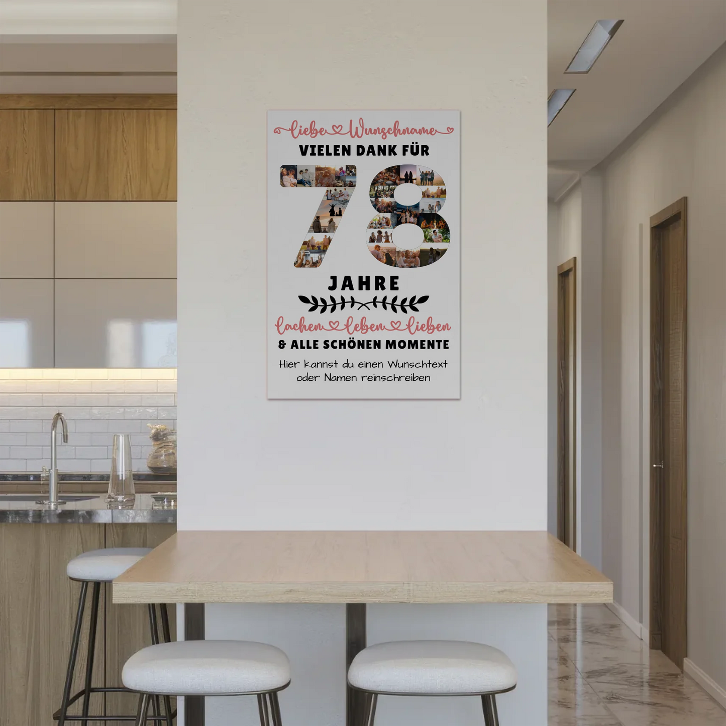 Personalisiertes Fotoboard Magnetisch 78 Geburtstag Für Papa Mama Oma & Opa 2