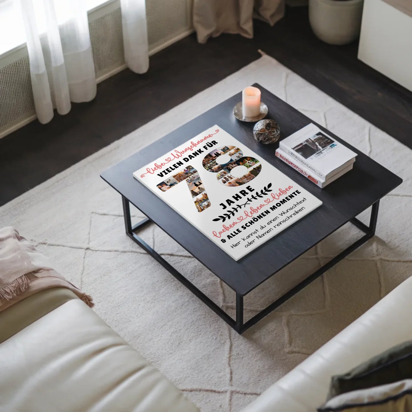 Personalisiertes Fotoboard Magnetisch 78 Geburtstag Für Papa Mama Oma & Opa 3