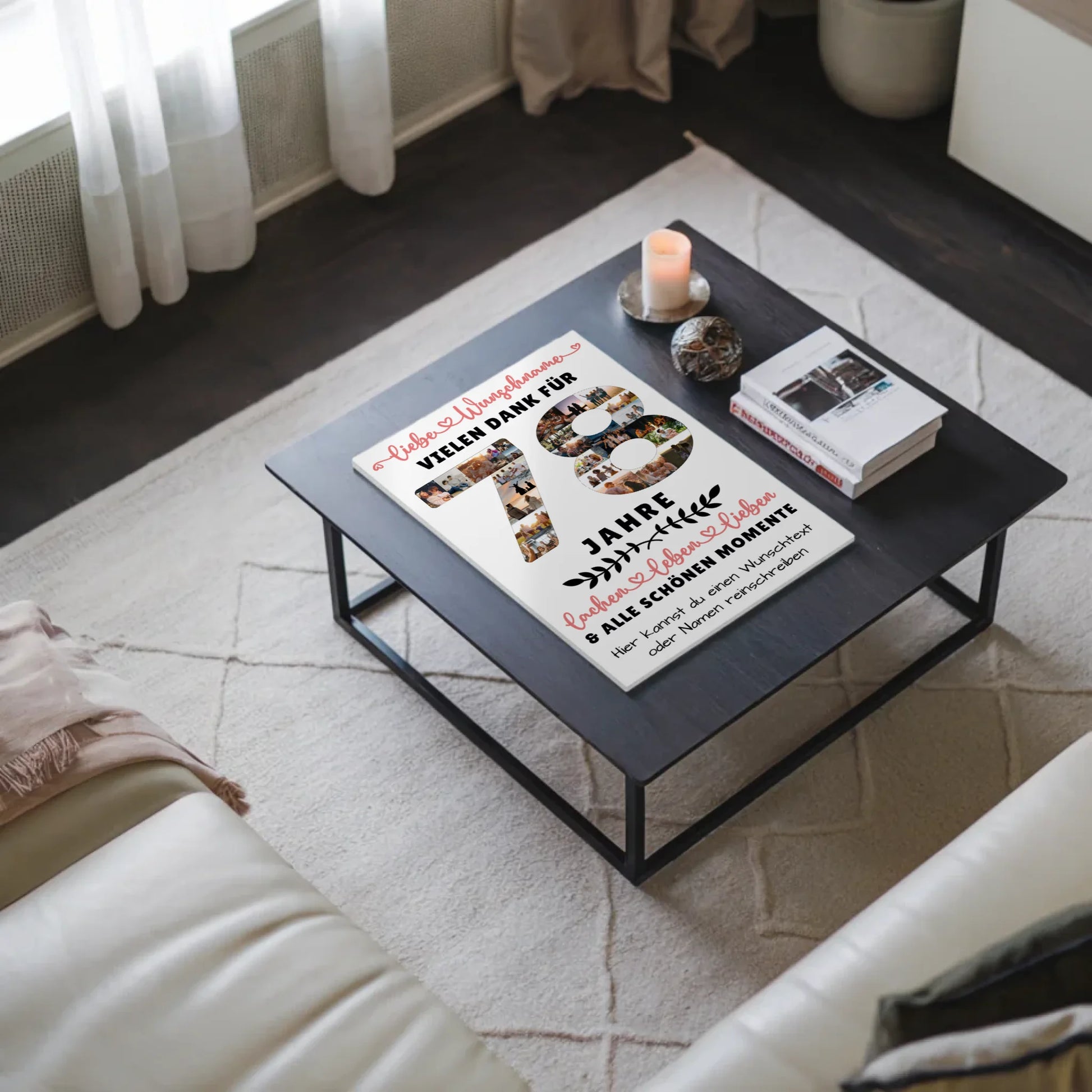 Personalisiertes Fotoboard Magnetisch 78 Geburtstag Für Papa Mama Oma & Opa 3