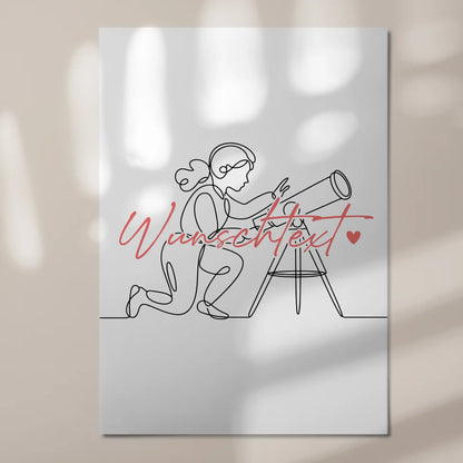 Lineart Fotoboard Magnetisch Personalisiert Astronomie Geschenk Tochter & Schwester 7