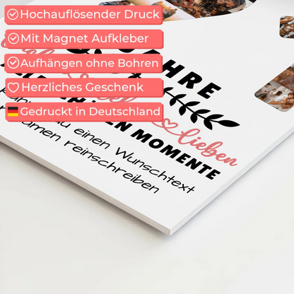 Personalisiertes Fotoboard Magnet Poster 91 Geburtstag Für Opa Oma Papa & Mama 4