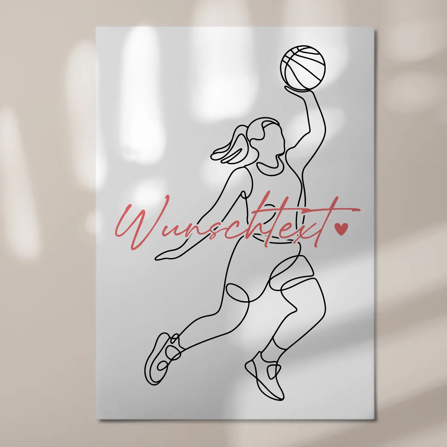 Lineart Fotoboard Magnetisch Personalisiert Basketball Geschenk Tochter & Schwester 7